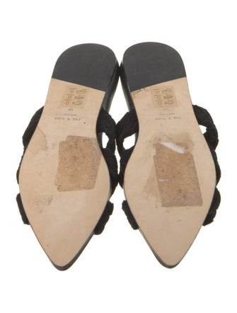 Rag & Bone Suede Braided Accents Slides