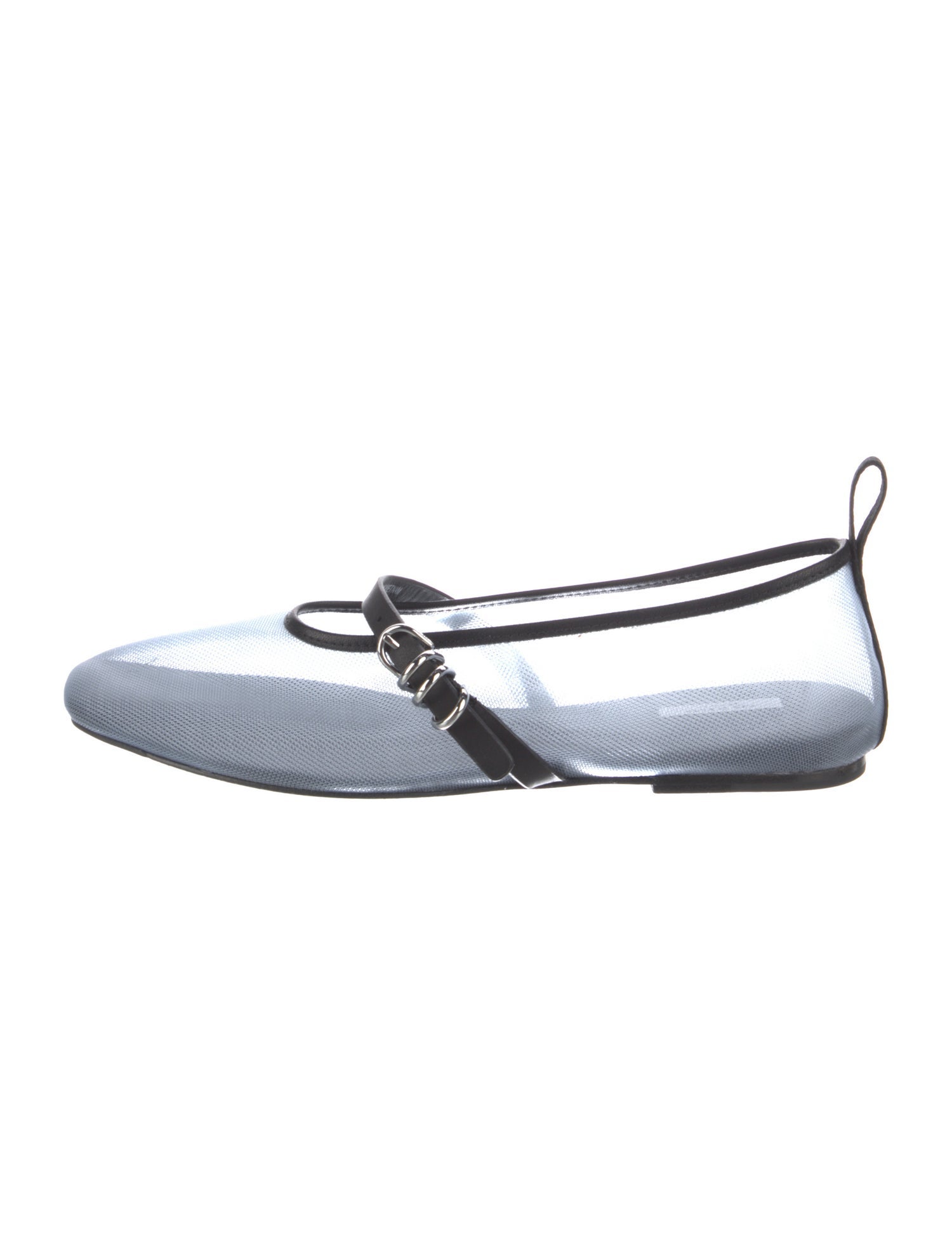 Rag & Bone Mesh Leather Trim Embellishment Mary Jane Flats