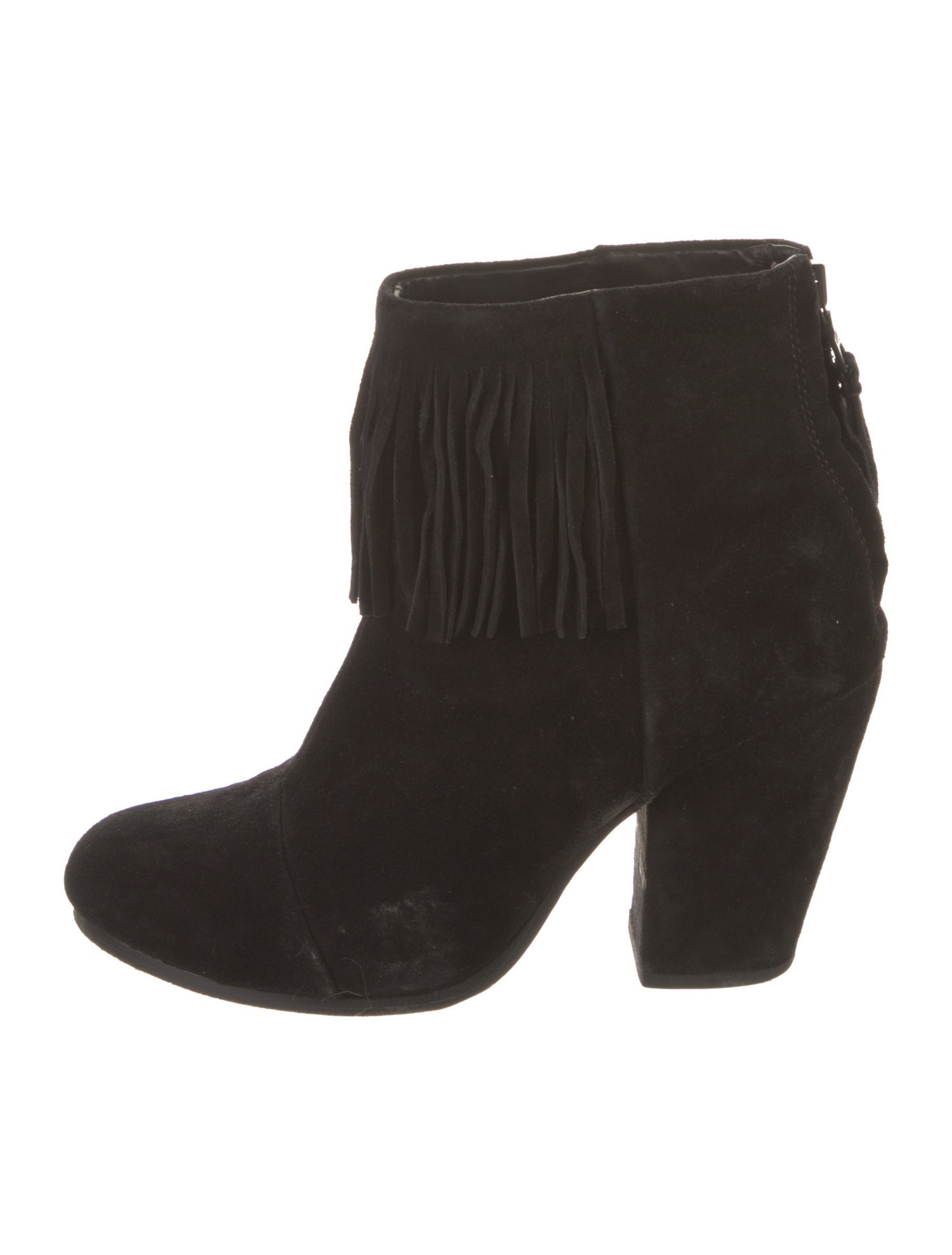 Rag & Bone Suede Fringe Trim Accent Boots