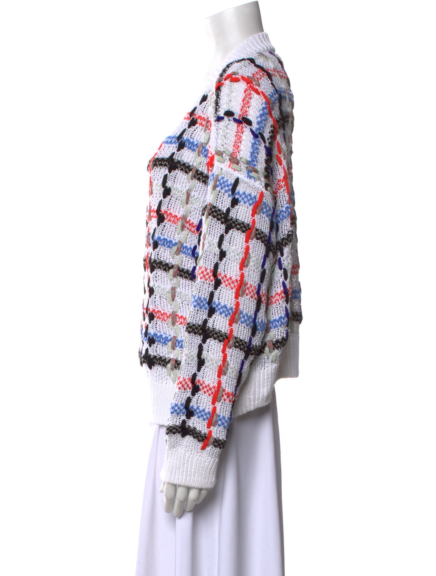 Rag & Bone Plaid Print V-Neck Sweater