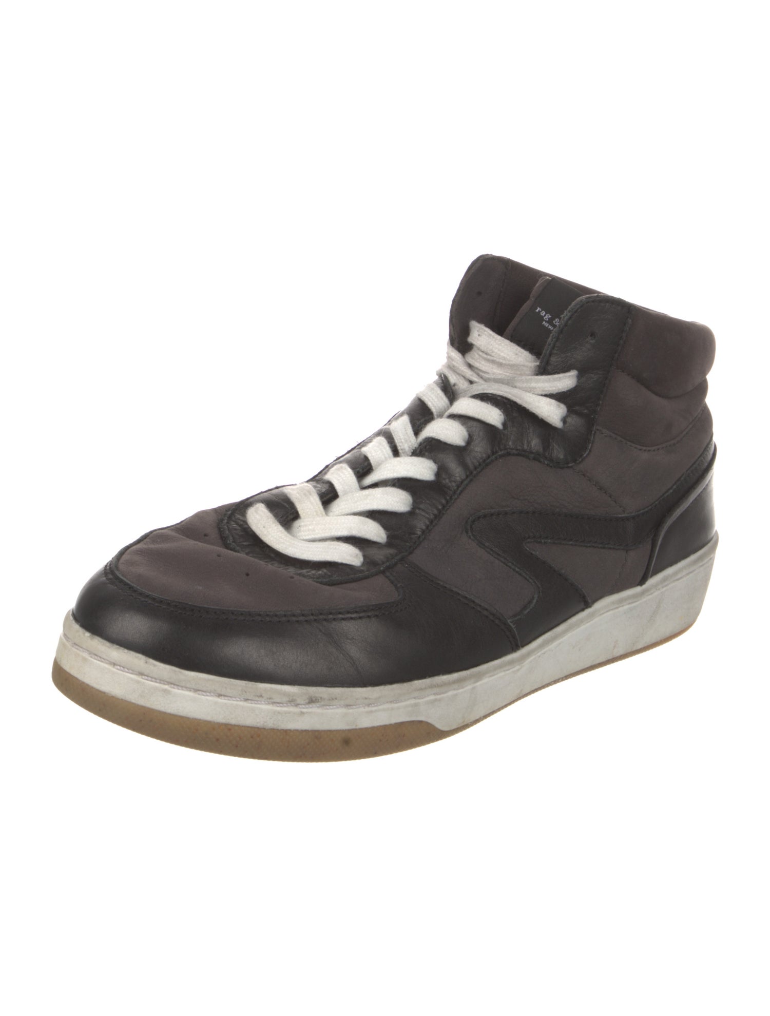 Rag & Bone Leather Colorblock Pattern Sneakers