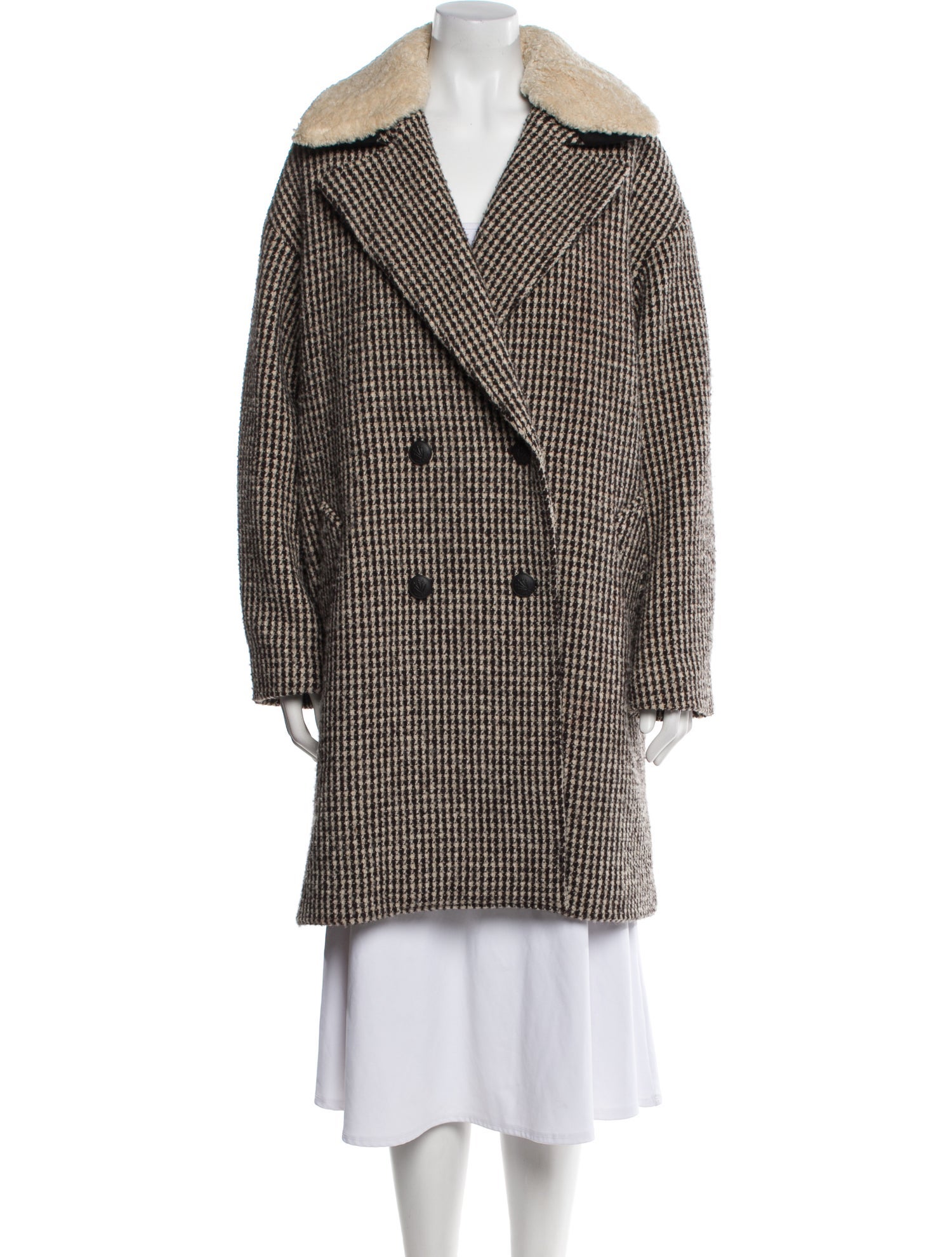Rag & Bone Wool Tweed Pattern Coat