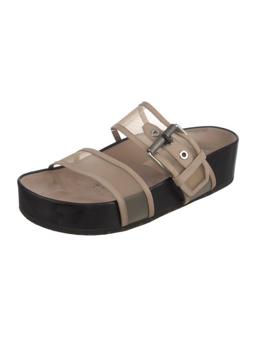 Rag & Bone Leather Mesh Accents Slides