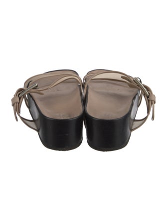 Rag & Bone Leather Mesh Accents Slides