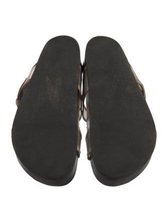 Rag & Bone Leather Mesh Accents Slides