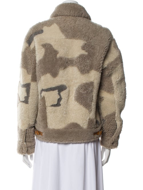 Rag & Bone Shearling Tweed Pattern Fur Jacket