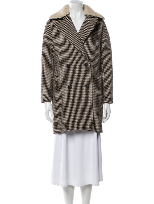 Rag & Bone Wool Plaid Print Peacoat