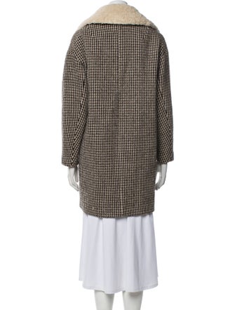 Rag & Bone Wool Plaid Print Peacoat