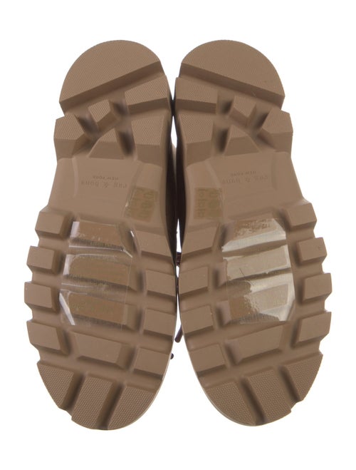 Rag & Bone Suede Fur Trim Combat Boots