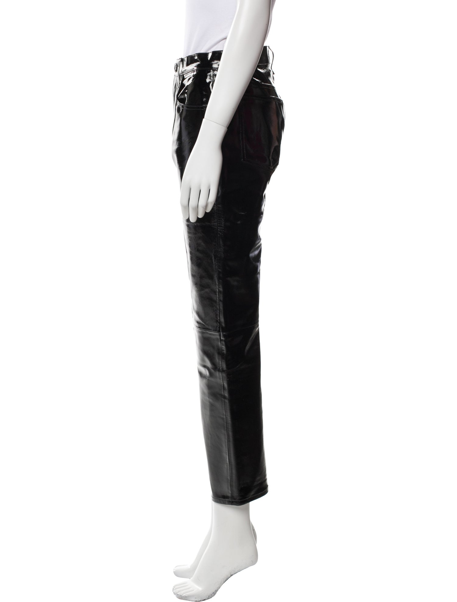 Rag & Bone Leather Straight Leg Pants