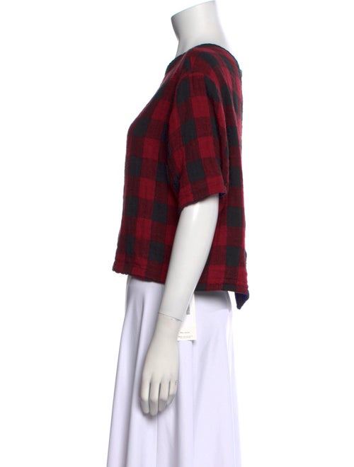 Rag & Bone Plaid Print Scoop Neck Sweater