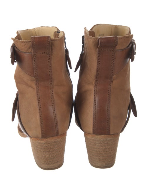 Rag & Bone Suede Colorblock Pattern Moto Boots