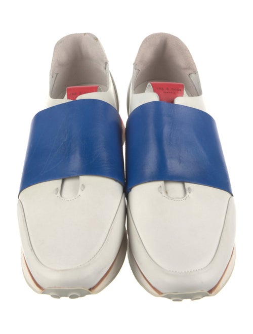 Rag & Bone Leather Colorblock Pattern Sneakers