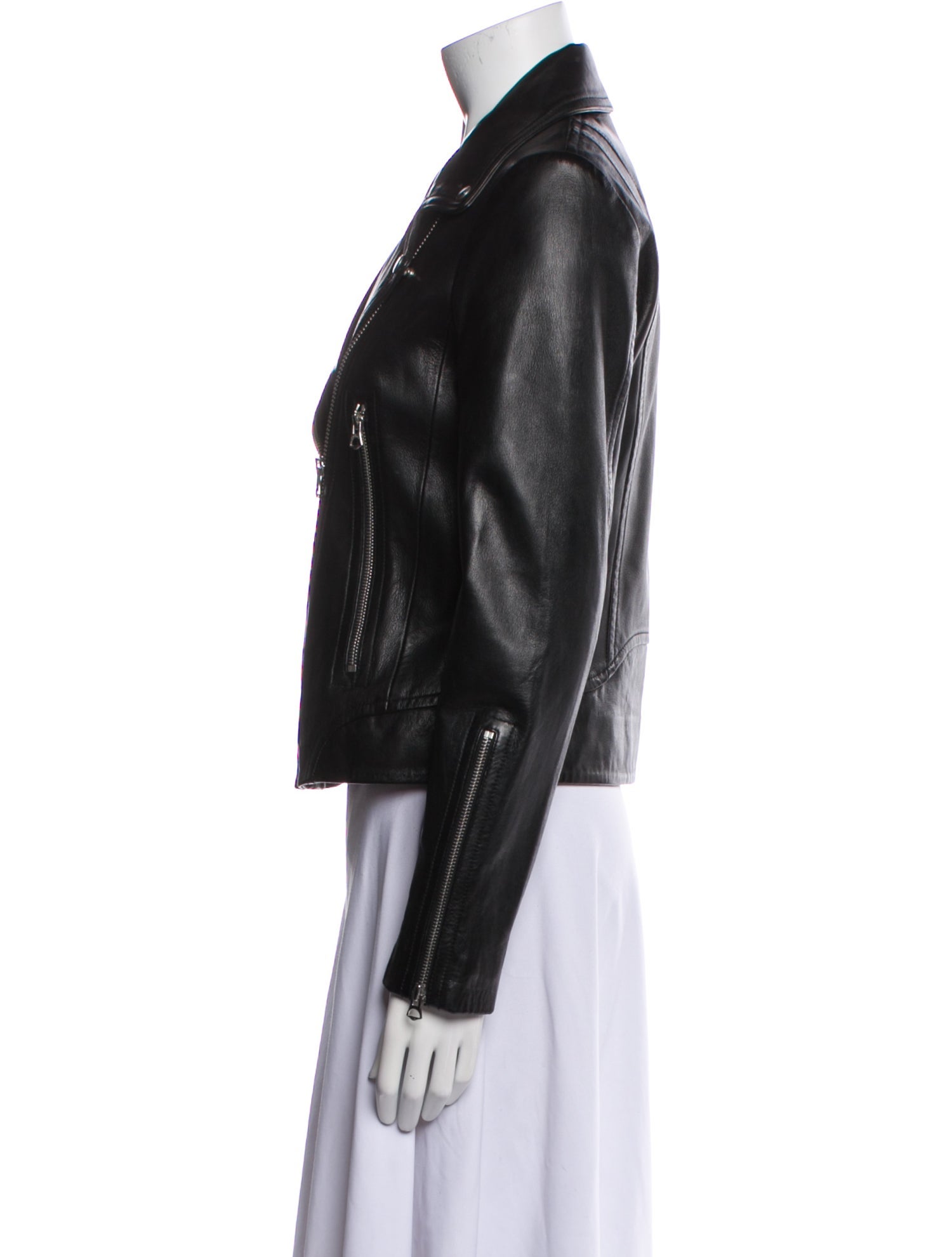 Rag & Bone Lamb Leather Biker Jacket