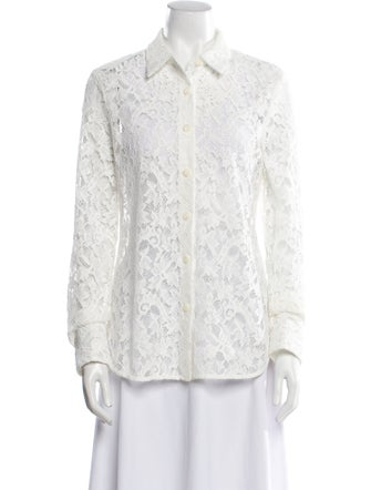 Rag & Bone Lace Lace Pattern Button-Up Top