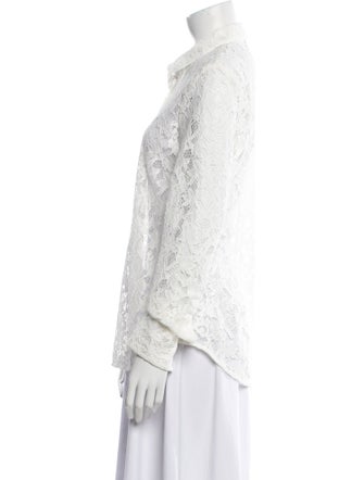 Rag & Bone Lace Lace Pattern Button-Up Top