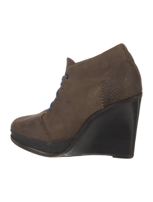Rag & Bone Leather Colorblock Pattern Lace-Up Boots