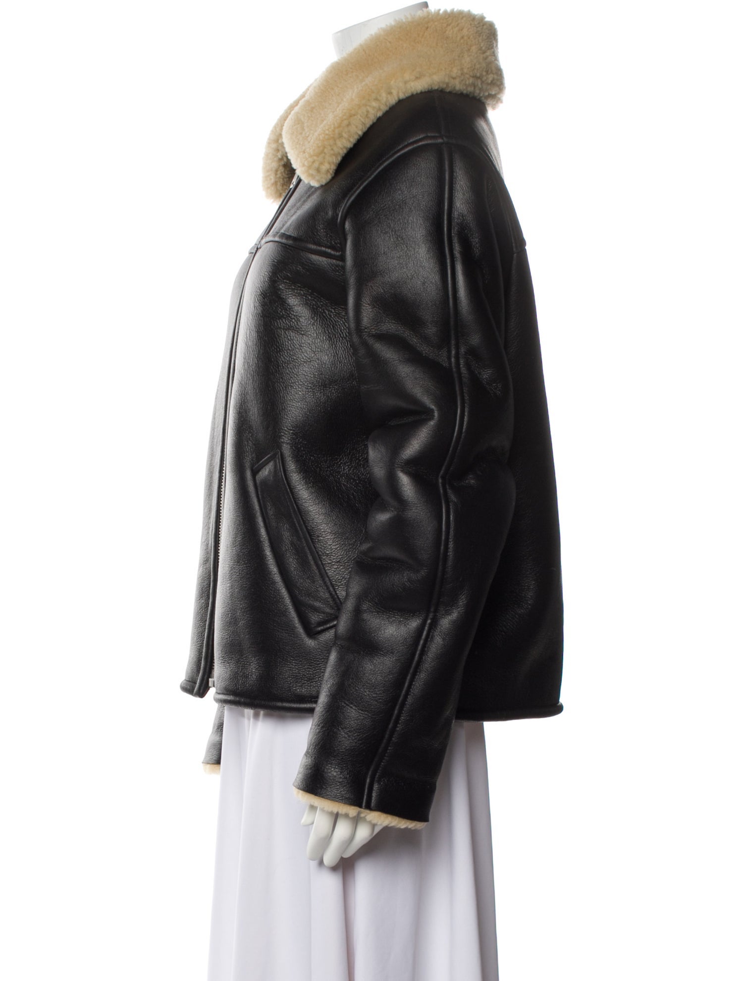 Rag & Bone Leather Faux Fur Coat