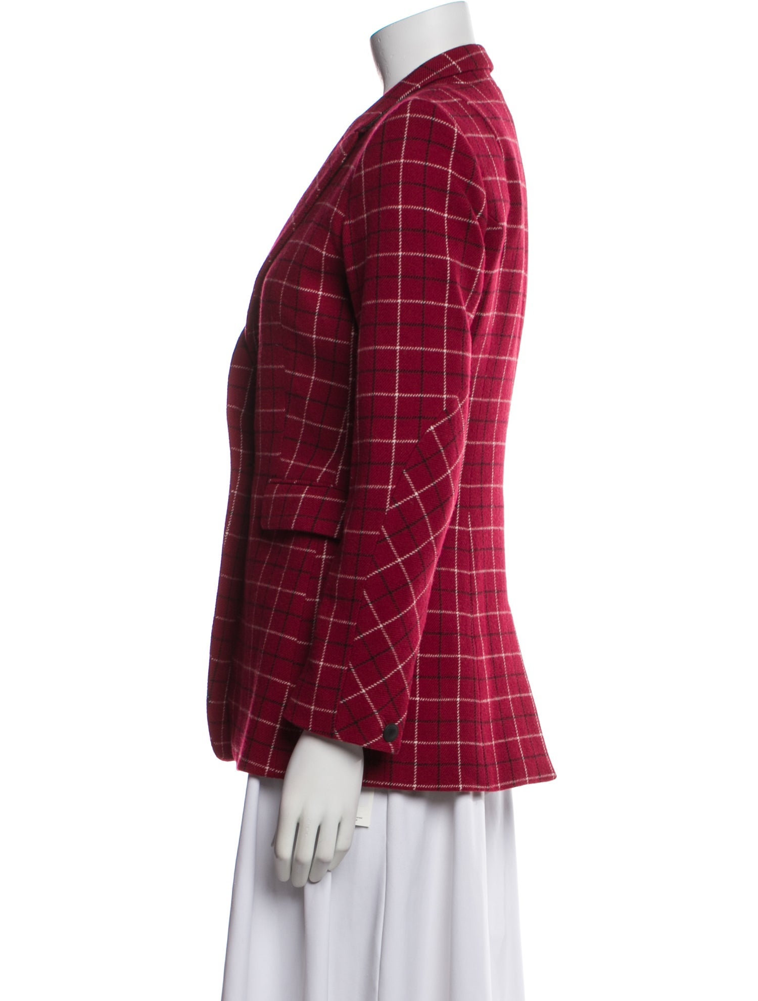 Rag & Bone Lambswool Plaid Print Blazer