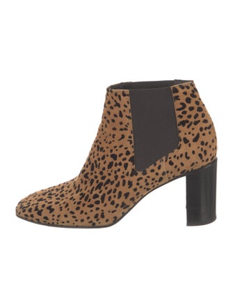 Rag & Bone Suede Animal Print Chelsea Boots