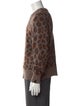 Rag & Bone Animal Print Crew Neck Pullover