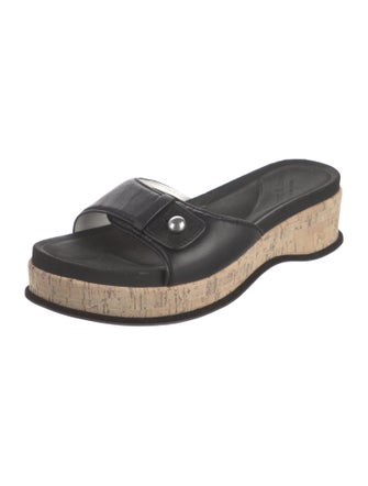 Rag & Bone Leather Colorblock Pattern Slides