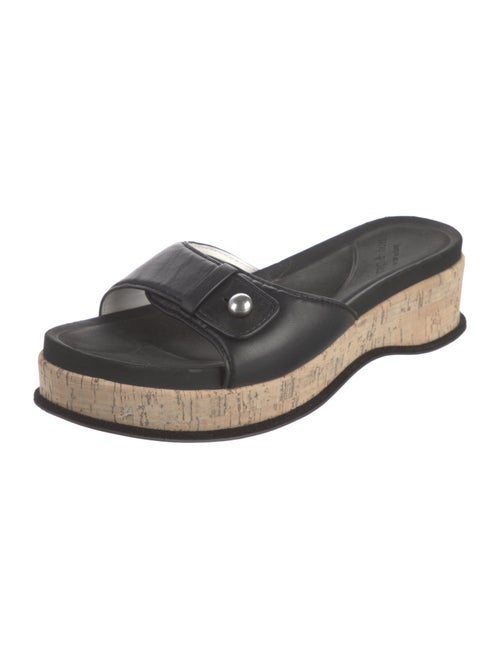 Rag & Bone Leather Colorblock Pattern Slides