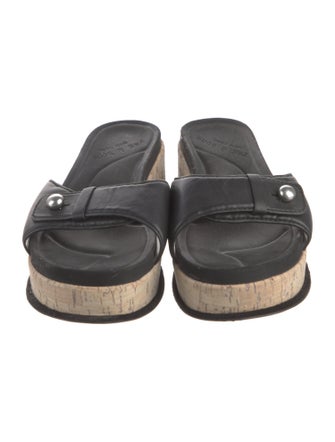 Rag & Bone Leather Colorblock Pattern Slides