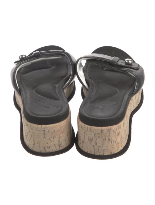 Rag & Bone Leather Colorblock Pattern Slides