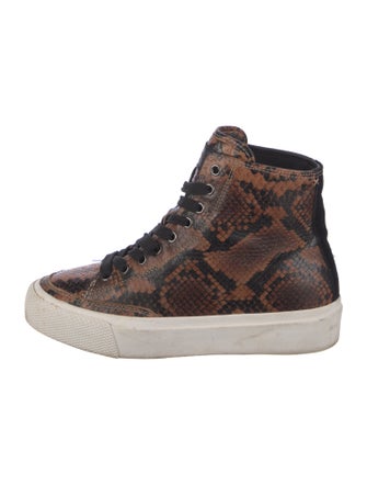Rag & Bone Leather Animal Print Sneakers