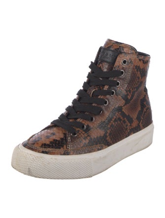 Rag & Bone Leather Animal Print Sneakers