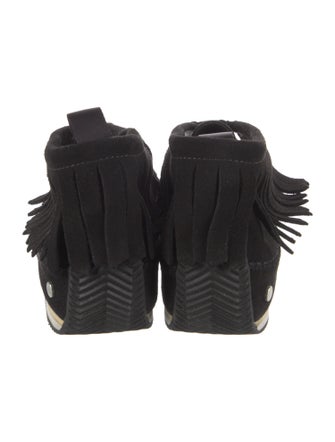 Rag & Bone Suede Fringe Trim Accent Sneakers