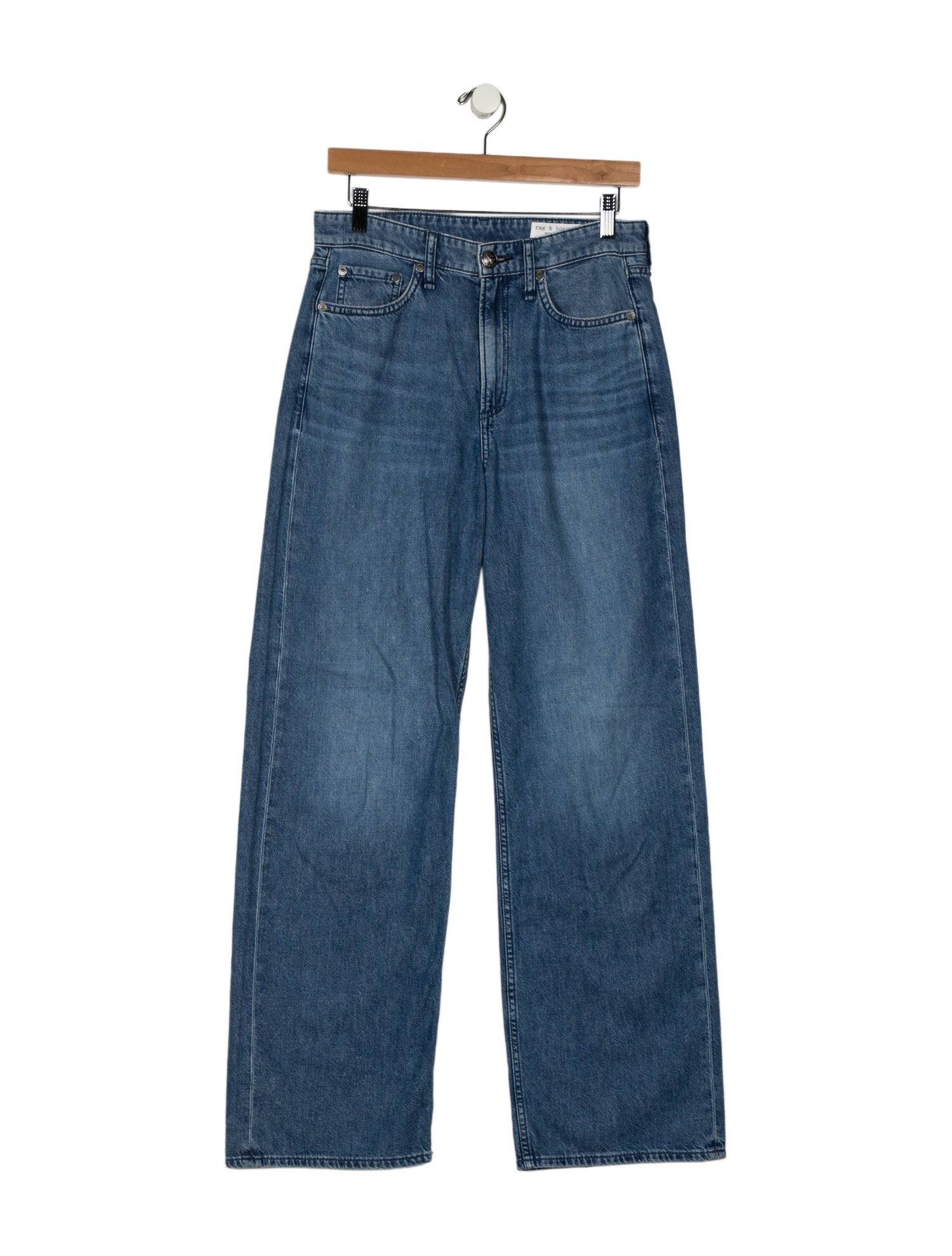 Rag & Bone Mid-Rise Wide Leg Jeans