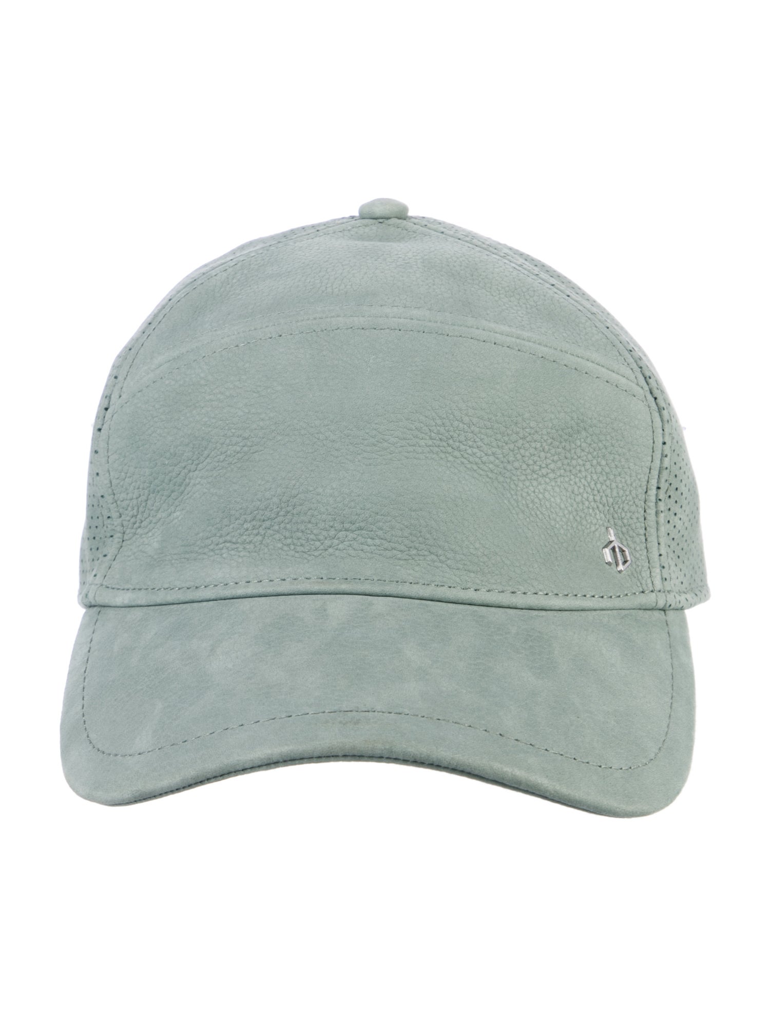 Rag & Bone Leather Baseball Cap with adjustable closure at back
