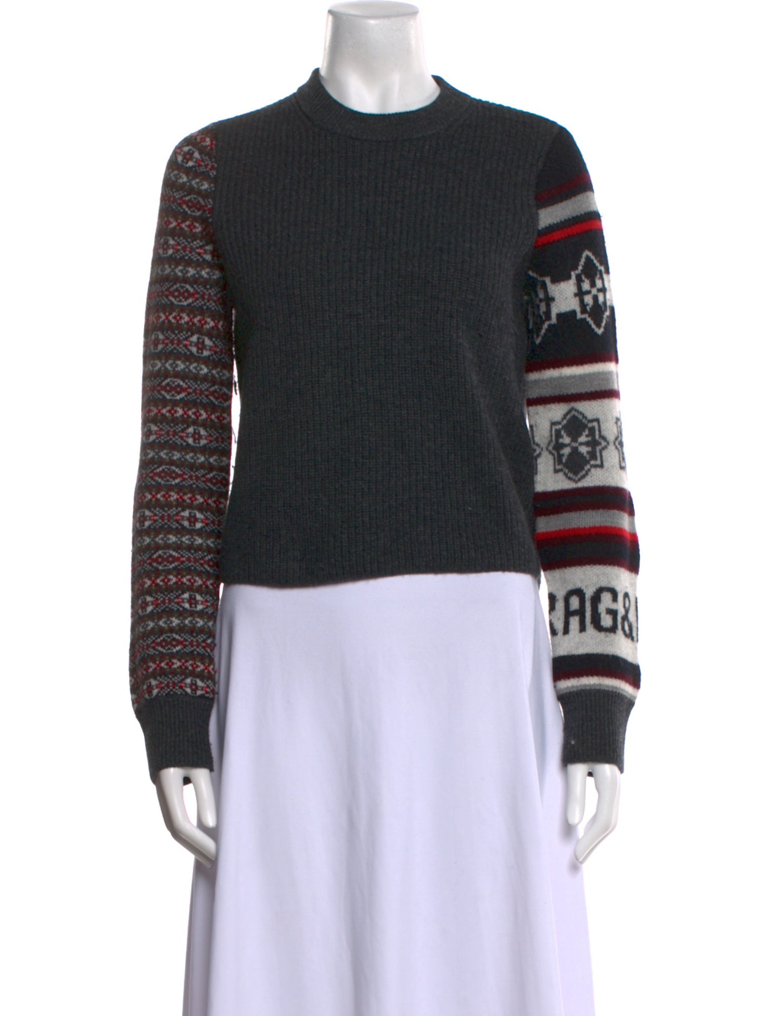 Rag & Bone Merino Wool Printed Sweater