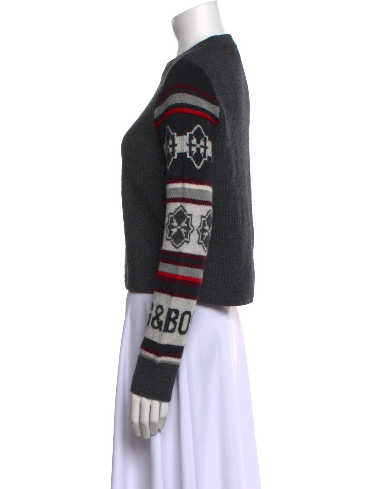 Rag & Bone Merino Wool Printed Sweater