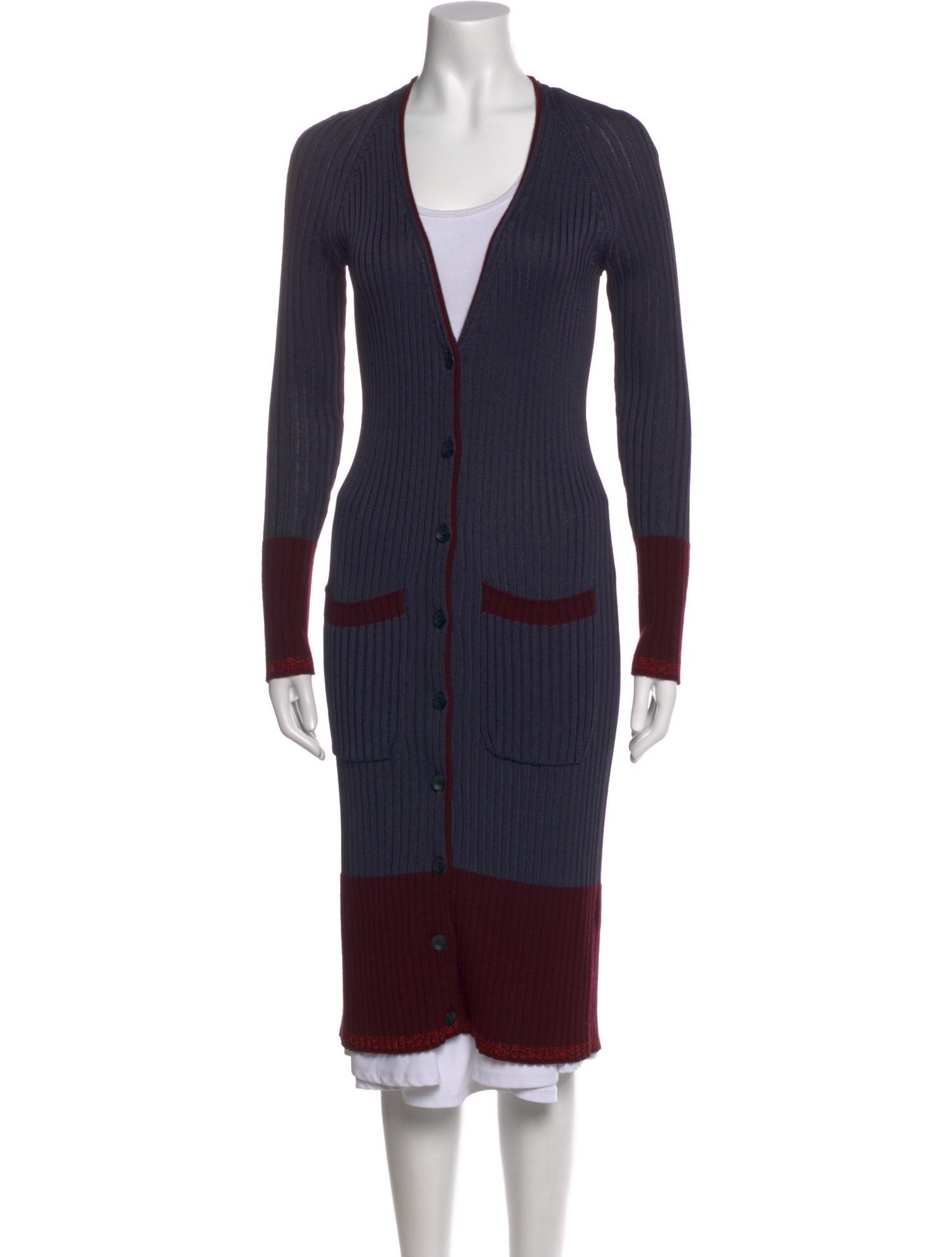 Rag & Bone Striped V-Neck Sweater