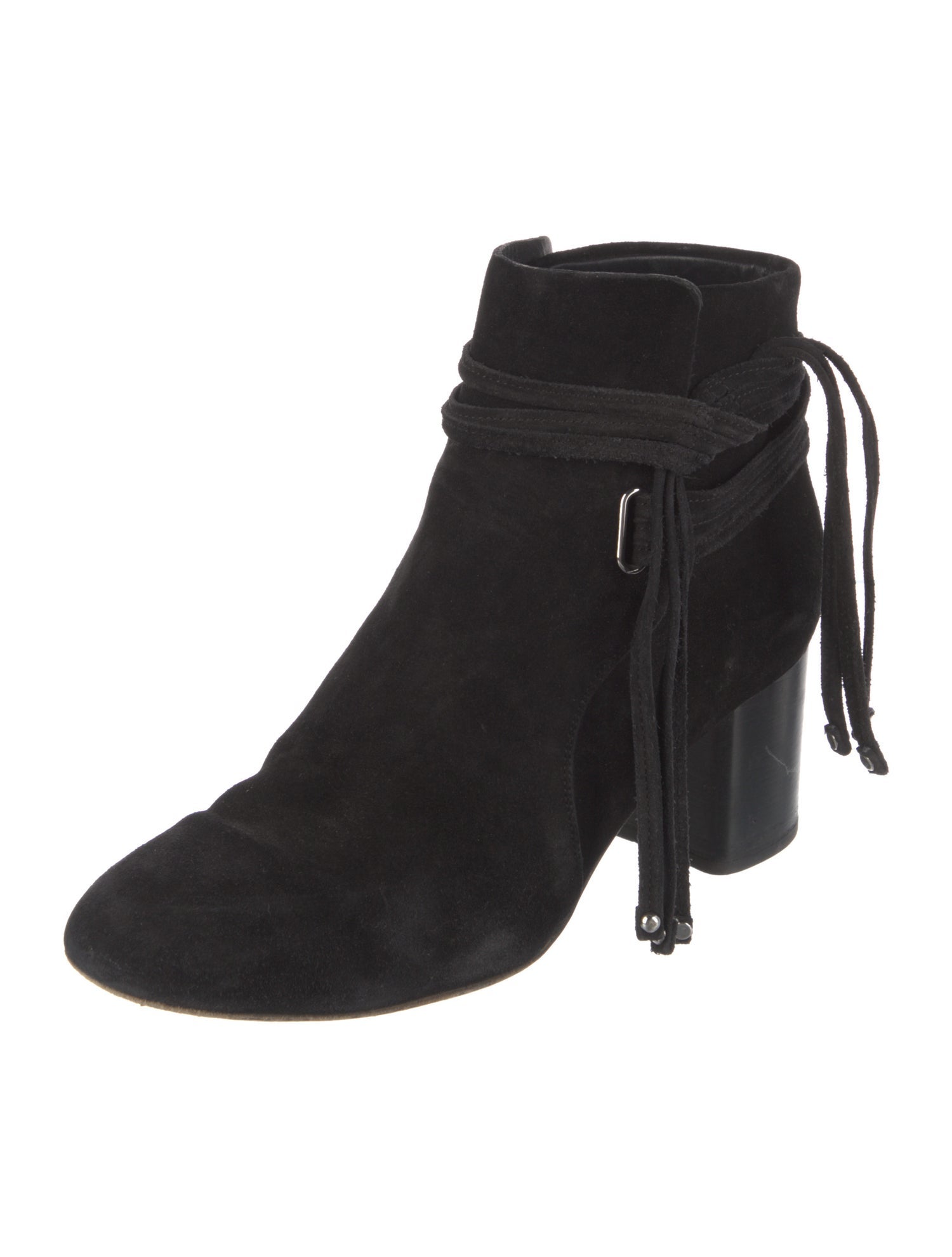 Rag & Bone Suede Fringe Trim Accent Boots