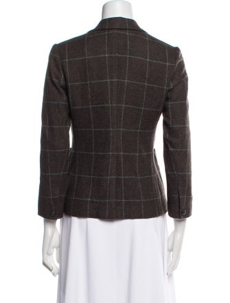Rag & Bone Virgin Wool Plaid Print Blazer