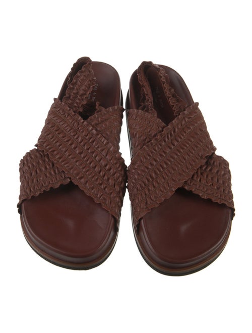 Rag & Bone Leather Ruffle Embellishment Slingback Sandals