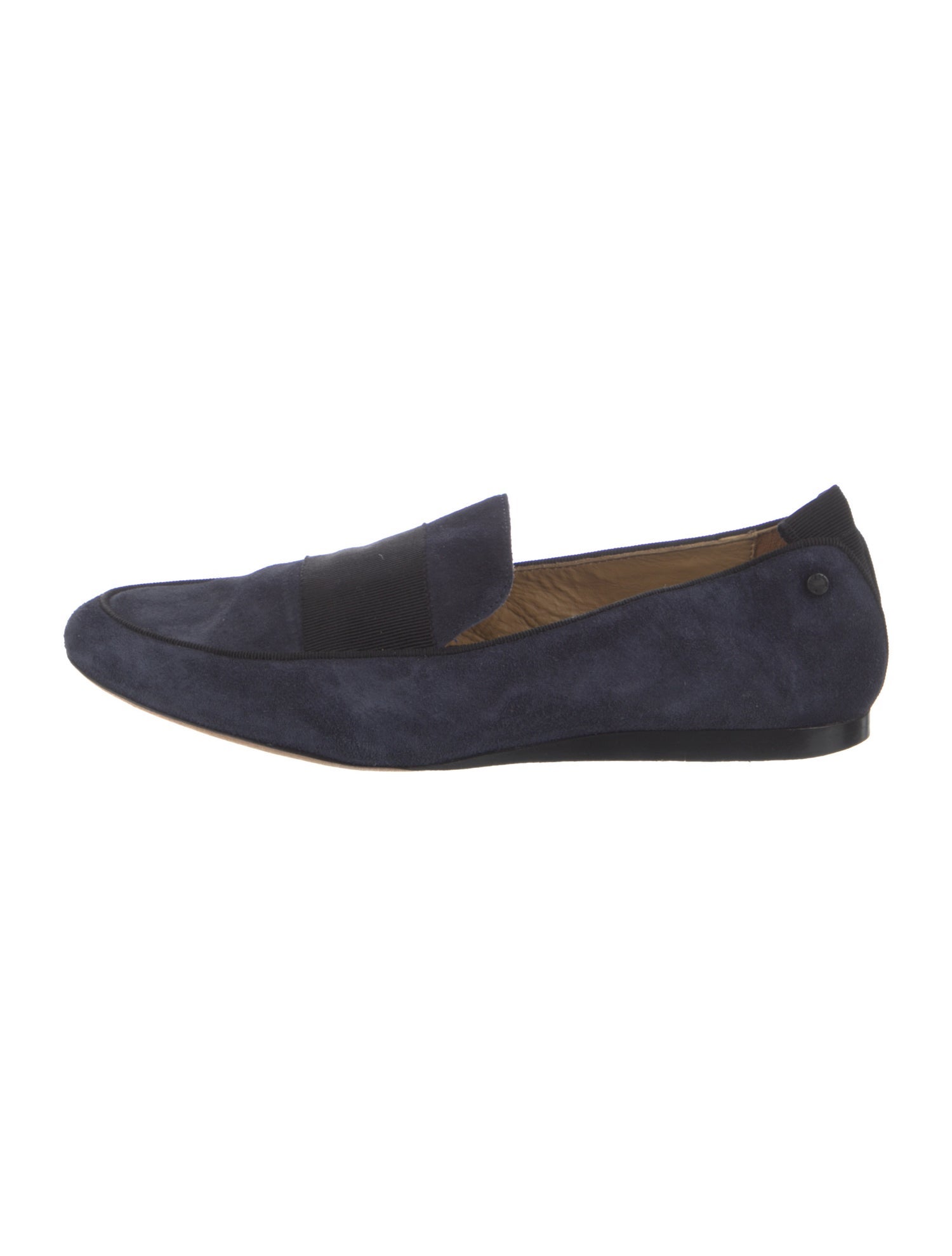Rag & Bone Suede Grosgrain Trim Loafers