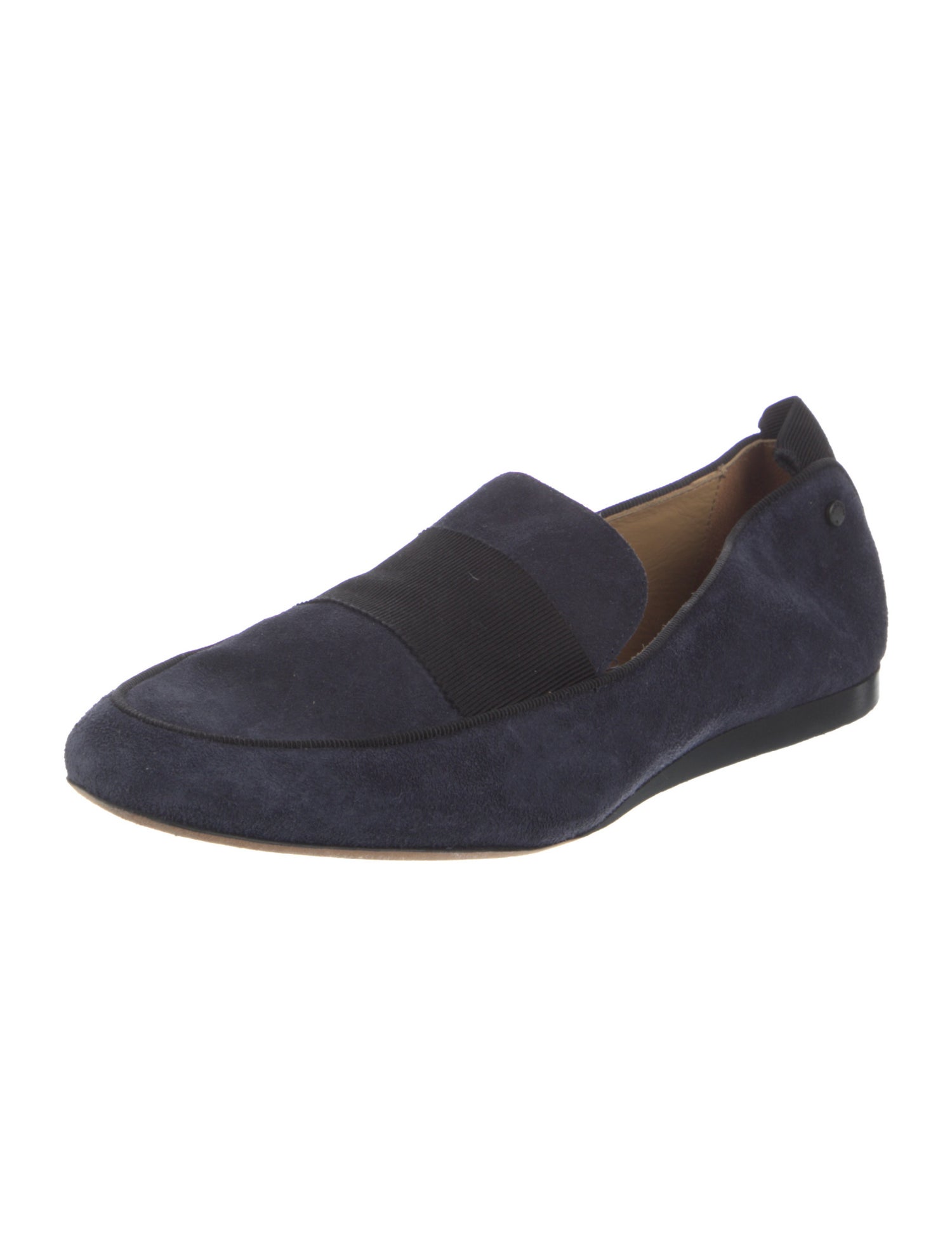 Rag & Bone Suede Grosgrain Trim Loafers