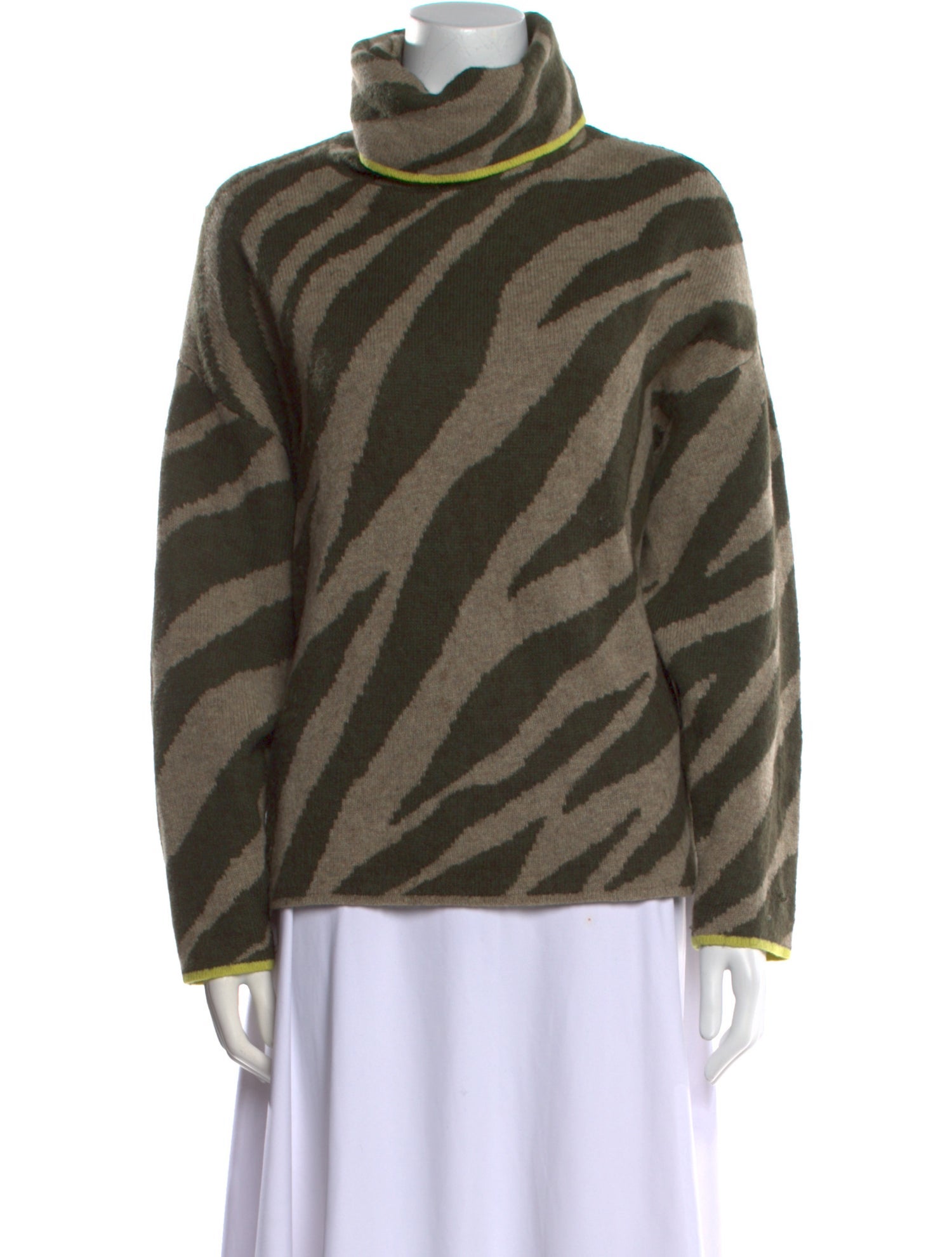 Rag & Bone Animal Print Turtleneck Sweater