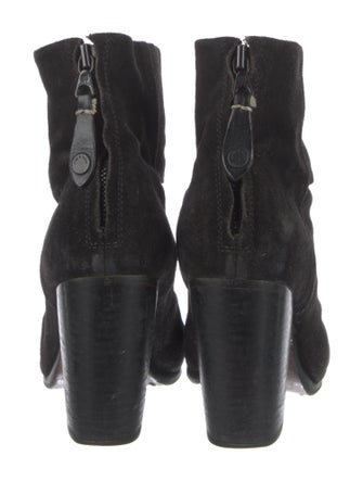 Rag & Bone Suede Leather Trim Embellishment Boots