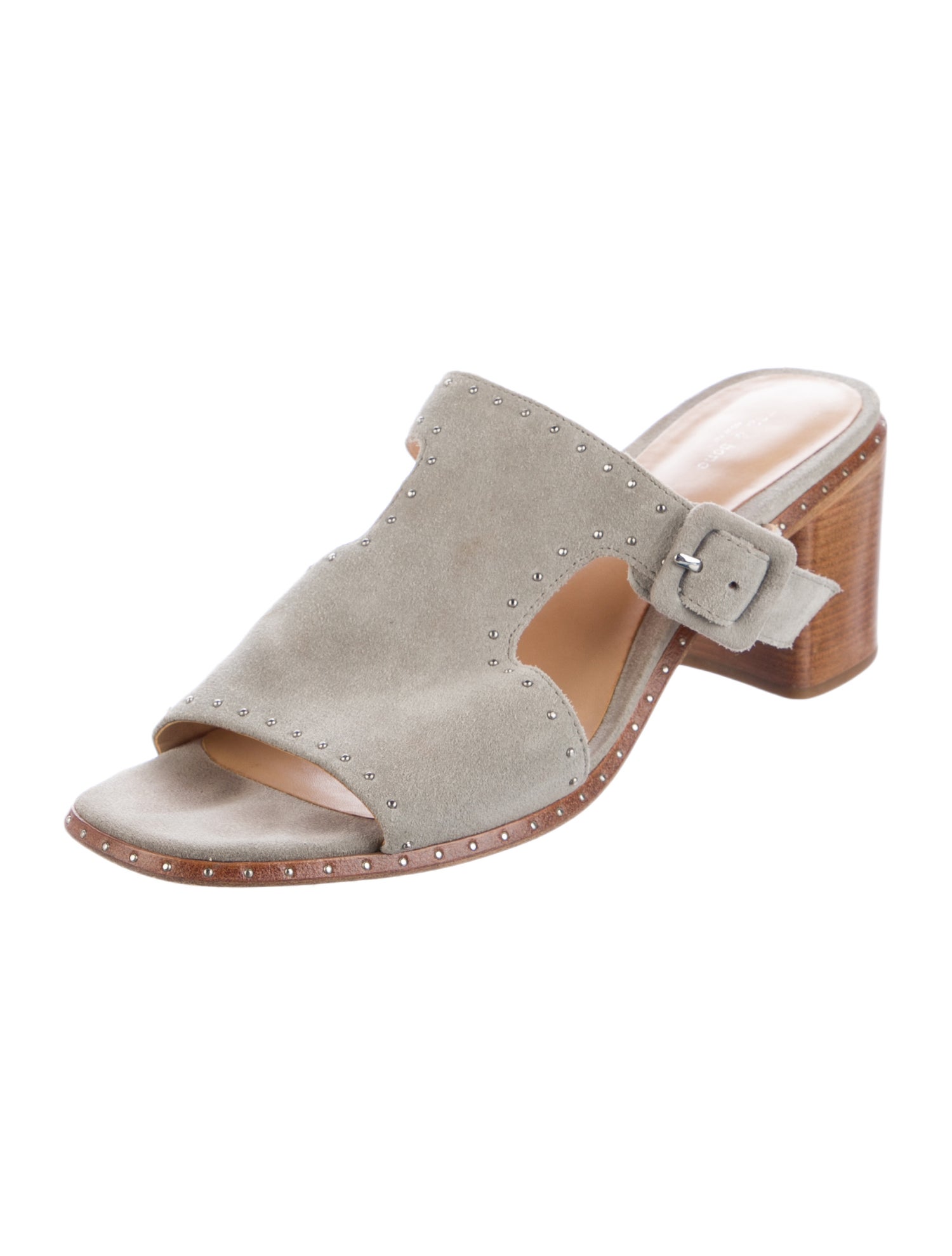 Rag & Bone Suede Studded Accents Slides