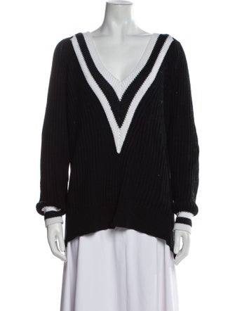 Rag & Bone Colorblock Pattern V-Neck Sweater