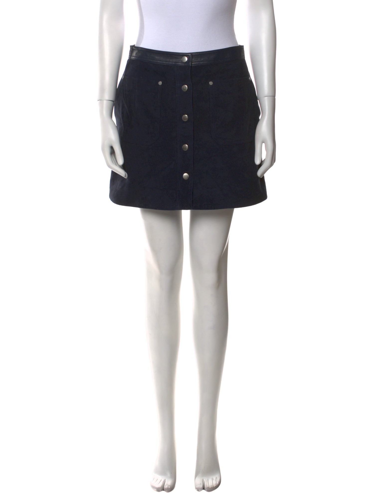 Rag & Bone Goat Leather Mini Skirt