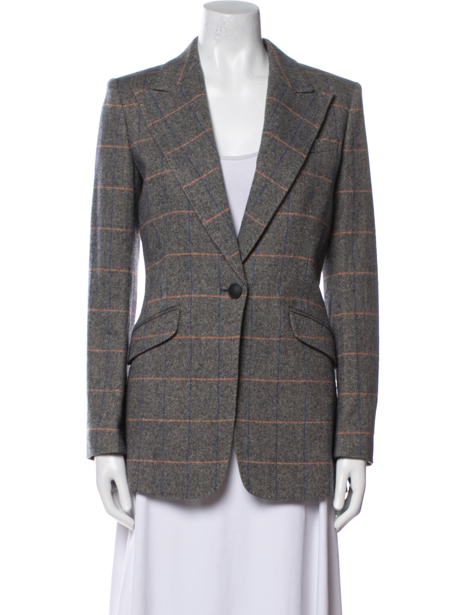 Rag & Bone Virgin Wool Plaid Print Coat