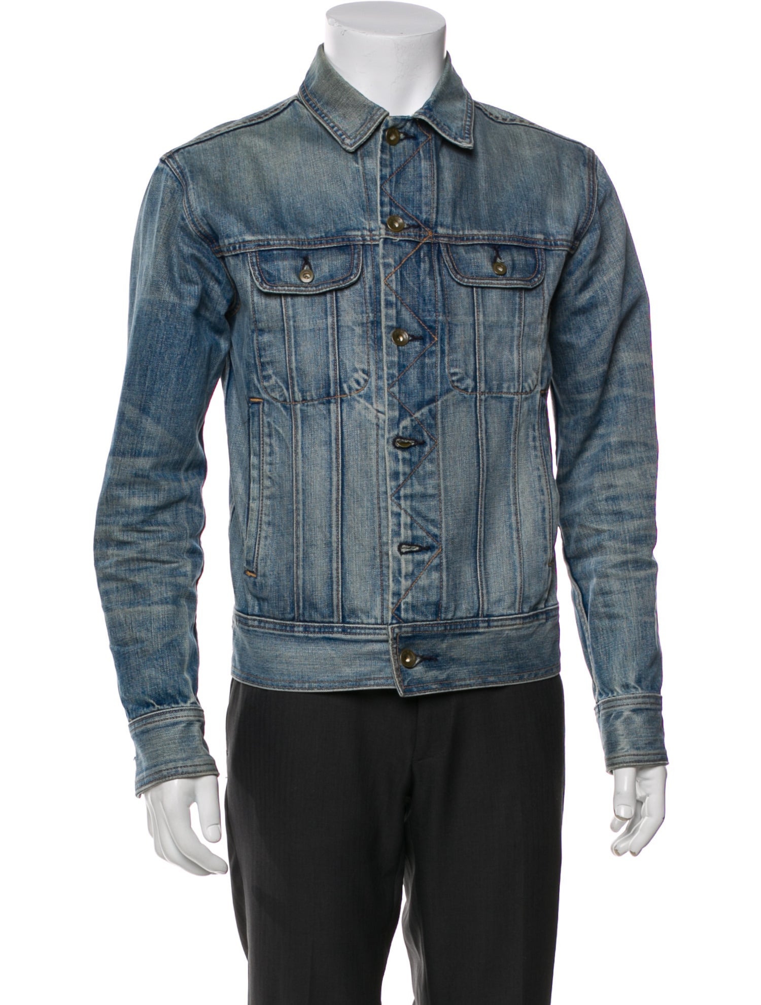 Rag & Bone Plaid Print Denim Jacket