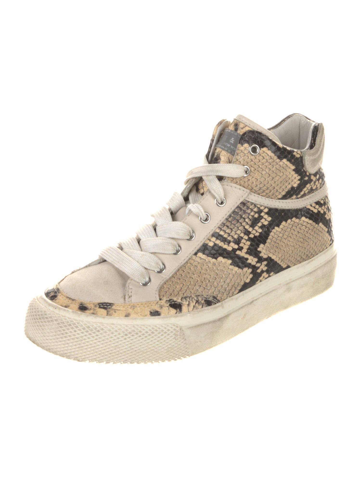 Rag & Bone Leather Animal Print Sneakers